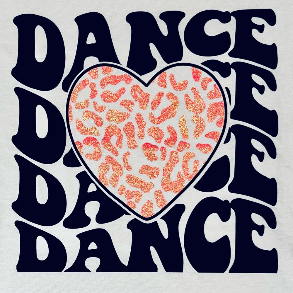 Youth Dance Shirt with Pink Heart